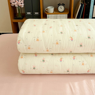 双层纱芭蕾兔可爱纯棉被套单件全棉学生宿舍单人150x200双人被单