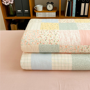 双层纱花事a类全棉被套单人200x230cm碎花田园双人纯棉被罩超柔软