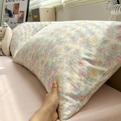 双层纱汪小姐全棉纱布枕头套