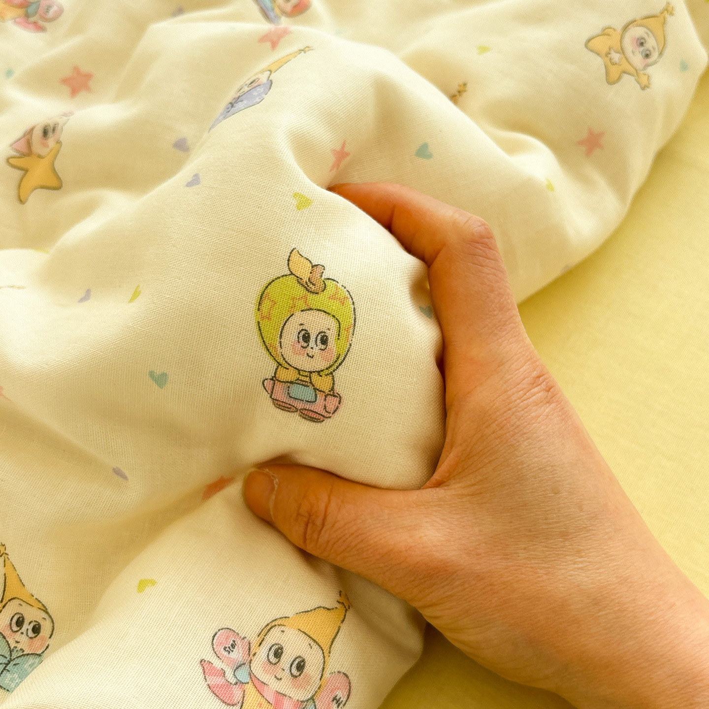 全棉双层纱奶酪星宝卡通床单单件纯棉纱布学生宿舍双人可配三四套