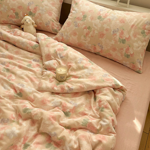 双层纱云水谣床单床笠款四件套