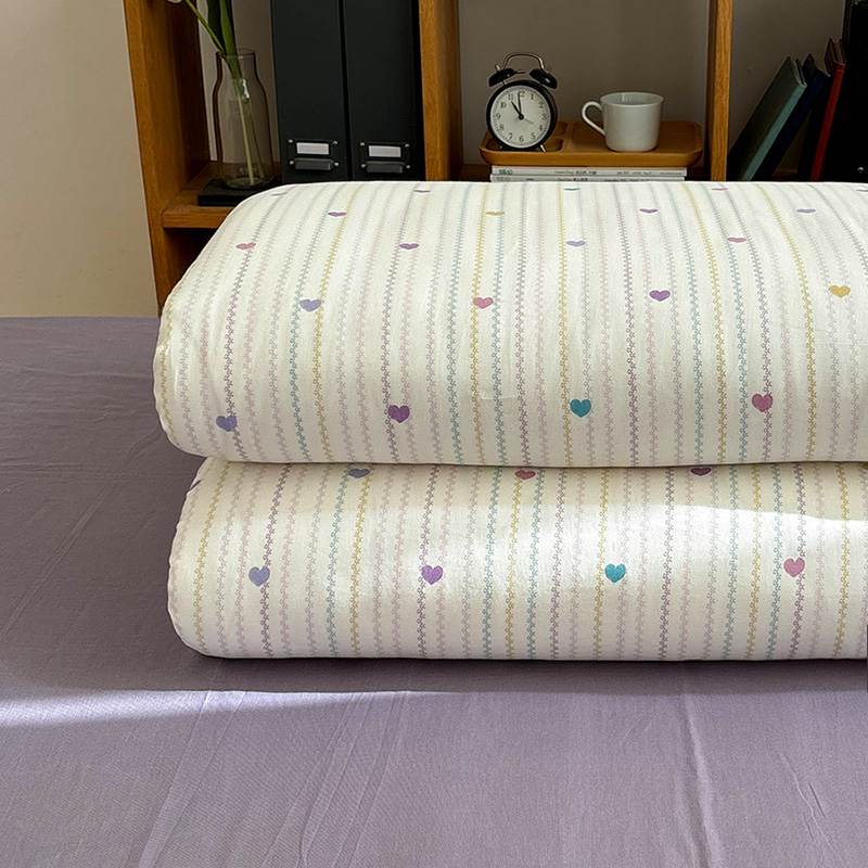 唐朝一只鱼双层纱藤蔓紫心被套