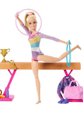 海外代购BARBIE/芭比娃娃翻转动作角色扮演多配件仿真场景