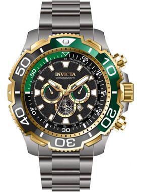 海外代购Invicta男士手表欧美腕表计时码表日历显示钛金属