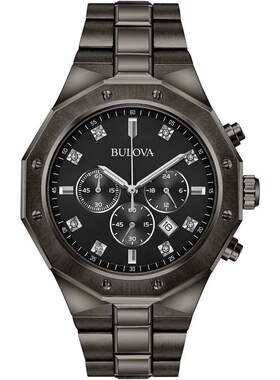 海外代购BULOVA/宝路华男士欧美腕表计时码表日历显示不锈钢表带