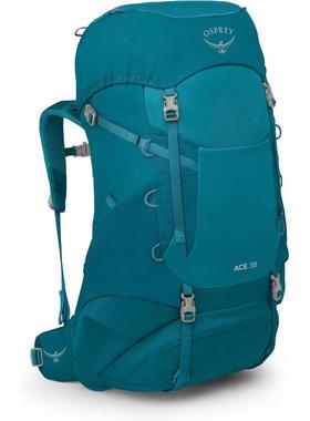 代购Osprey Ace 38L Kids' Backpacking Backpack, Green Canopy