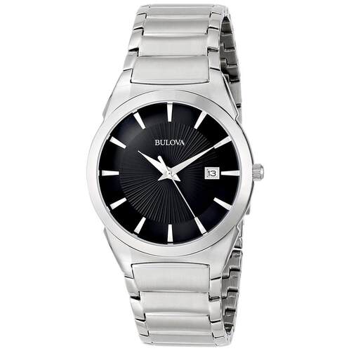 海外代购BULOVA/宝路华男士欧美腕表日历显示生活防水不锈钢表带