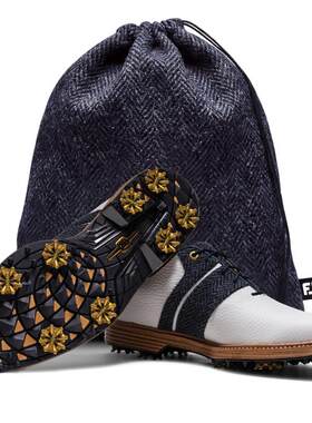 代购Footjoy Harris Tweed 2026新款羊毛手工编织高尔夫球鞋男鞋