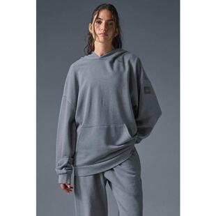 代购ALO YOGA女士连帽卫衣保暖舒适轻盈垂感口袋收纳防风设计