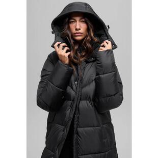 代购ALO YOGA女士羽绒服保暖性强防风设计可拆卸帽檐内衬毛绒领