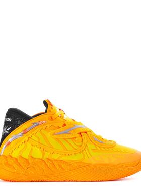 代购Puma彪马男士篮球鞋缓震耐磨抓地力强透气橙色高帮网面