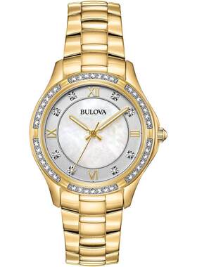 日本代购BULOVA/宝路华女士手表欧美腕表精准计时矿物玻璃镜面