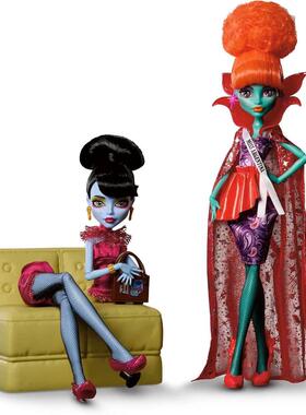 代购Monster High娃娃拼装收藏塑料可动展示桌面模型正版科幻