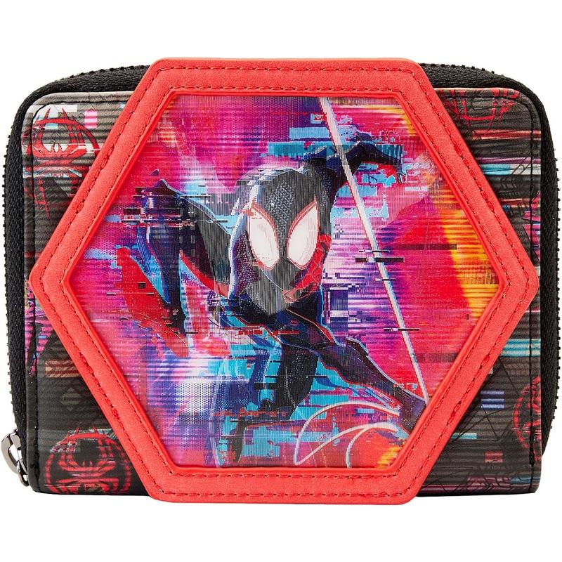 代购Loungefly女士钱包卡片收纳ID透明卡槽金属拉链闭合