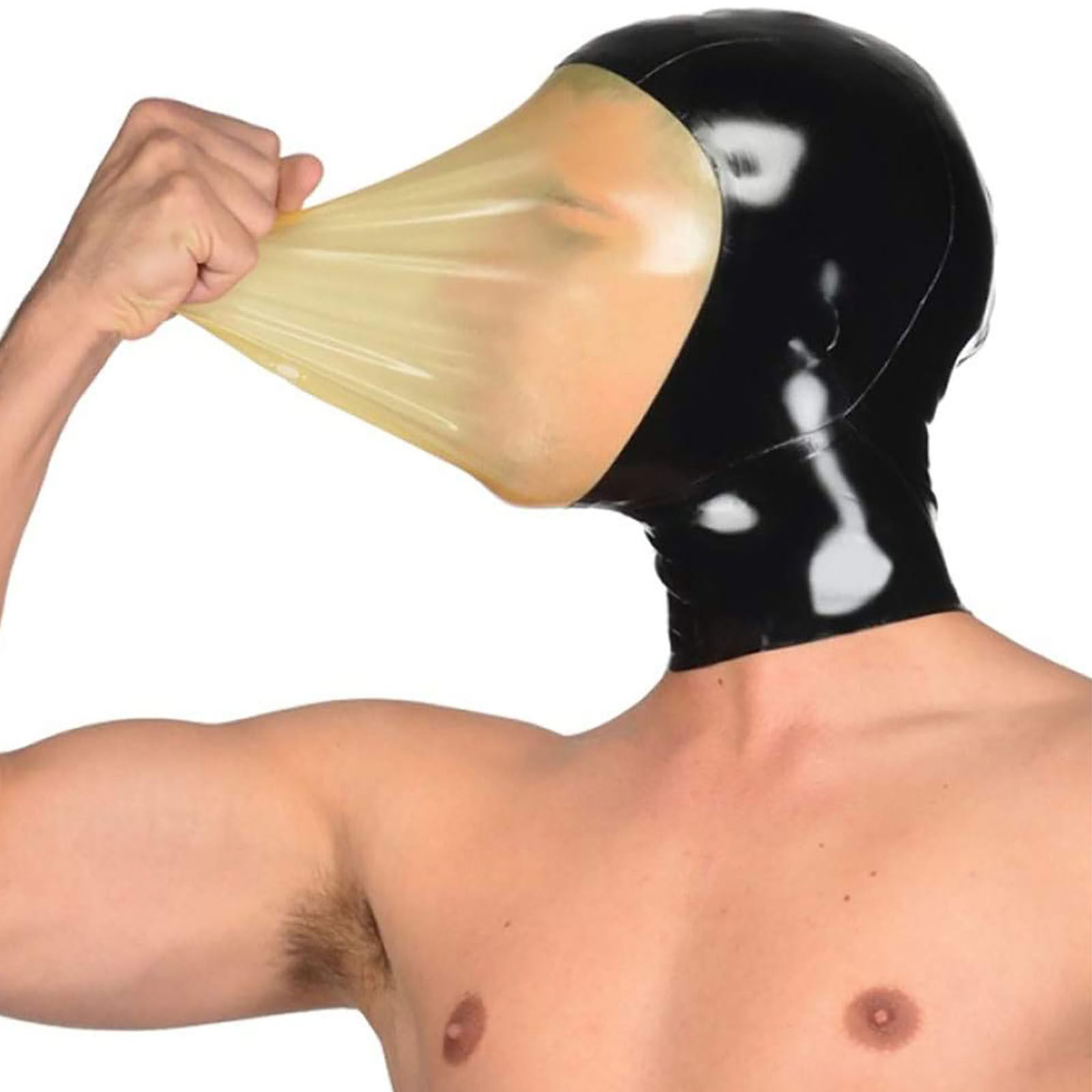 乳胶面罩橡胶罩恋物癖SM恋物癖约束头戴派对俱乐部穿着