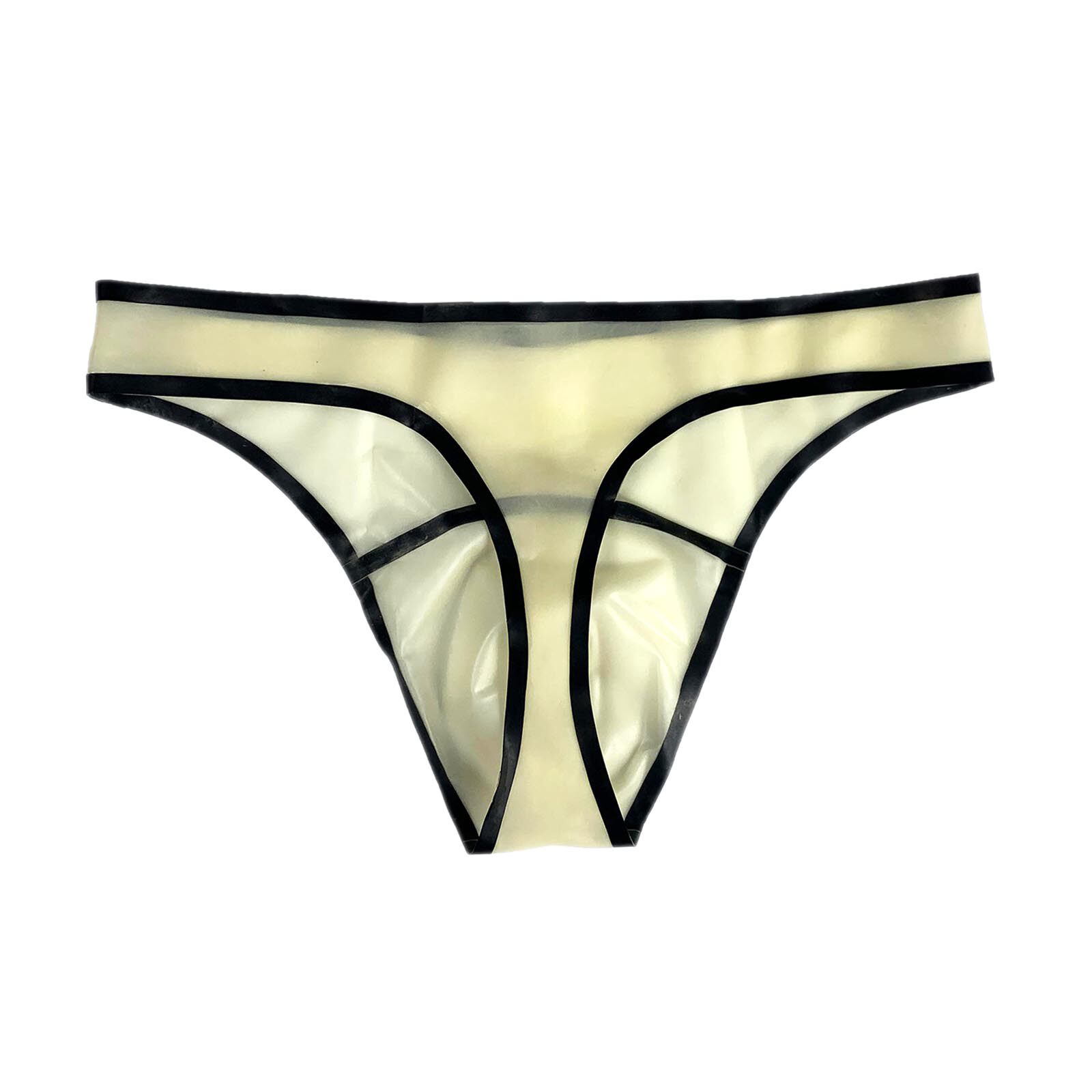 MONNIK乳胶拳击短裤半透明内衣前双层内孔设计高弹紧身手工制作