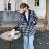 199-W06-双面呢P265-控378【好款现货】棋盘格双面呢外套百搭，女装短外套，浙宝199
