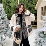 199-W86-P165-控258【好款现货】小香风羊羔毛学院风减龄保暖，女装短外套，浙宝199