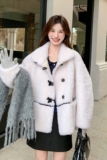 199-W23-P205-K298【好款现货】羊羔毛皮毛一体学院风御寒，女装短外套，浙宝199