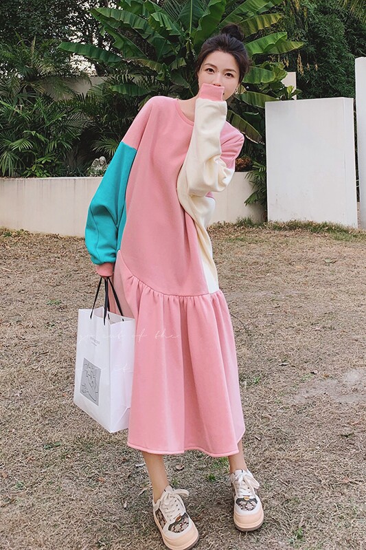粉色polo连衣裙女夏2024新款小个子甜美少女法式娃娃裙休闲a字裙,女装卫衣/绒衫,浙宝199