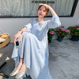 开春穿搭一整套镂空罩衫连衣裙女2025春季新款长袖叠穿，商品下架区，浙宝199