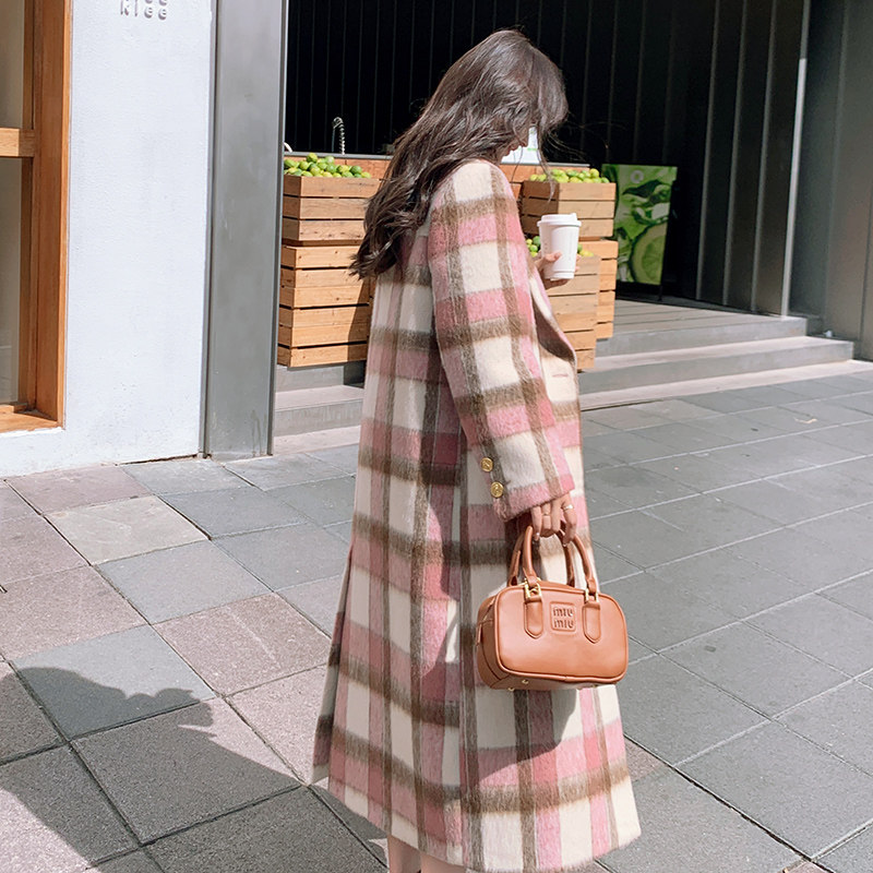 撞色点缀减龄【冬装现货】毛呢大衣外套199-D333-P185-控268，女装毛呢外套，浙宝199