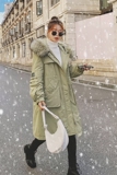 90%羽绒派克服外套女冬季加厚2022新款收腰大毛领工装保暖羽绒服，女装羽绒服，浙宝199
