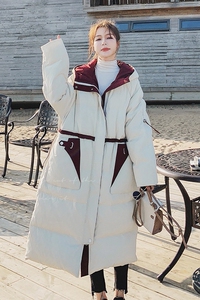 ins长款羽绒棉服女冬季加厚外套2025年新款棉袄韩版宽松棉衣过膝图片