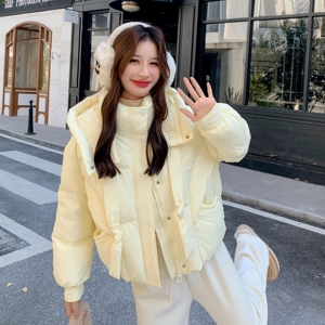 199-W92-P285-控428【好款现货】奶呼呼黄色加厚宽松甜美云朵泡芙图片