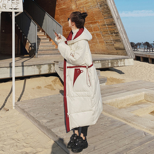 ins长款羽绒棉服女冬季加厚外套2025年新款棉袄韩版宽松棉衣过膝图片