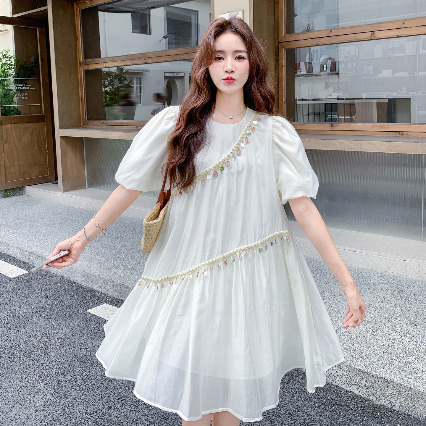 199-26259-P125-控188【好款现货】中长款旅游风连衣裙，女装连衣裙，浙宝199