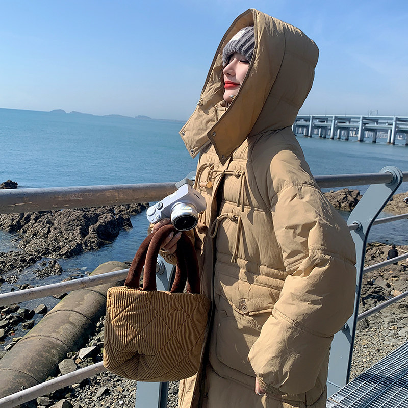 美拉德色长款棉衣【冬装现货首】羽绒棉棉袄199-D366-P195-控278,女装棉衣/棉服,浙宝199