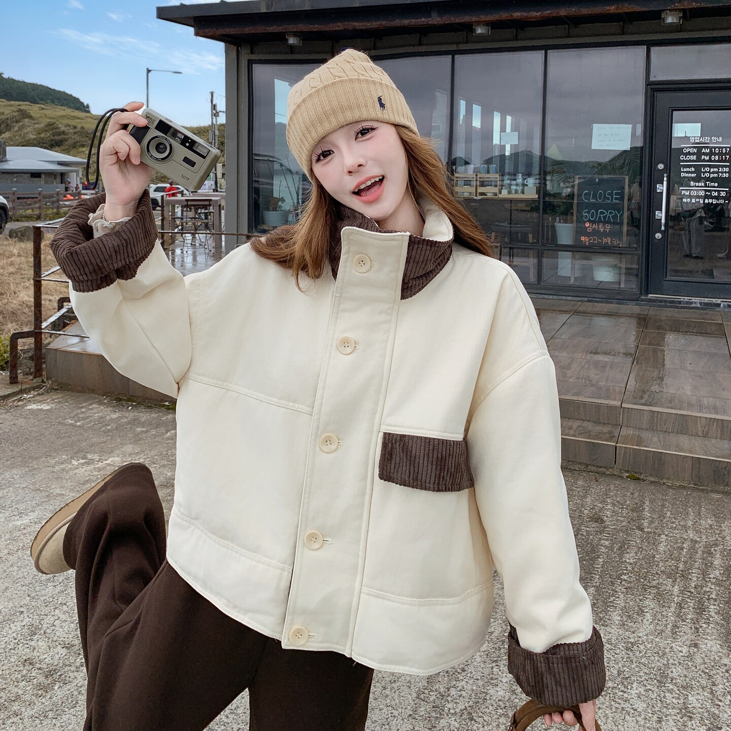 199-W66-P255-控378【好款现货】灯芯绒羽绒服50外套行走的小火炉,女装羽绒服,浙宝199