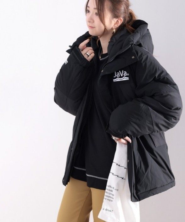 宽松拼接外套夹棉厚实棉服