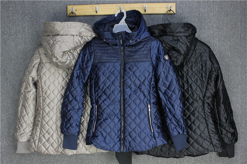 连帽夹棉外套秋冬夹克保暖