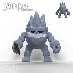 幻影忍者18季疯狂国度 巨石怪可动拼装积木人仔兼容玩具男孩礼物