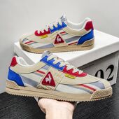 系带鞋 子低帮鞋 拼色高级感阿甘鞋 新款 男鞋 潮流网红款 大码 学生鞋