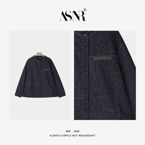 BRAID | 衣长63  26SS/ 两侧开叉亚麻明线B*C外套26012 LF