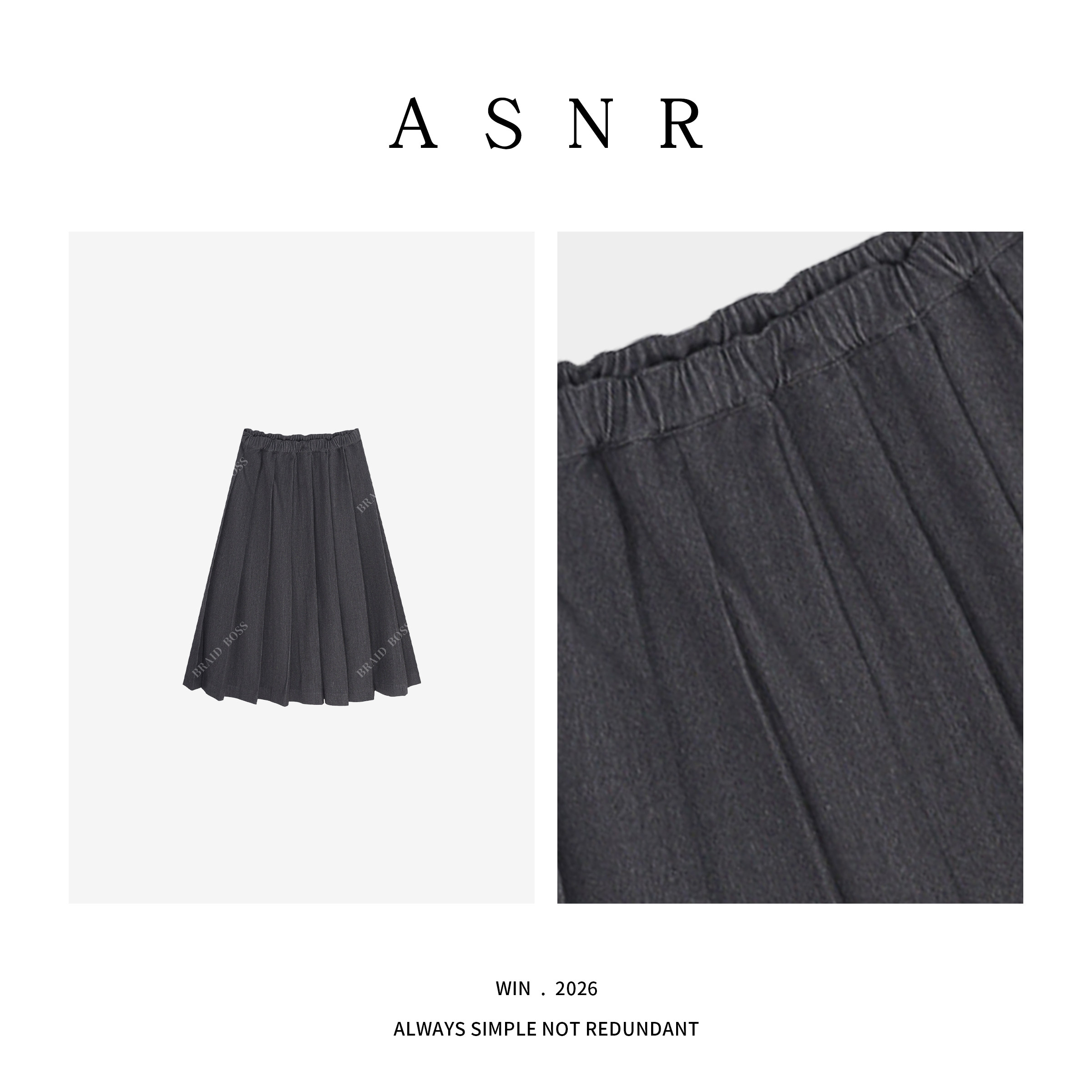 BRAID I 裙长70 松紧腰百褶半身裙 250345MAYNMZ,女装/女士精品,汉服上装,淘宝优惠券,粉丝福利购,淘宝优惠卷