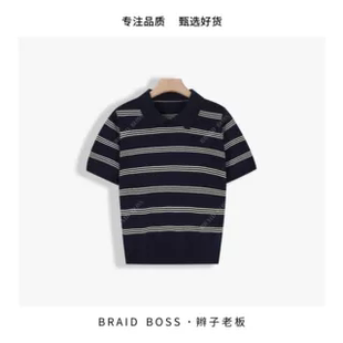 BCFS BRAID 天丝羊毛透气翻领条纹上衣 BC1676