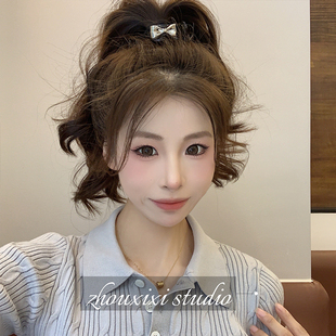 小贵气！银色蝴蝶结高马尾抓夹女气质高级感盘发固定发夹2025新款