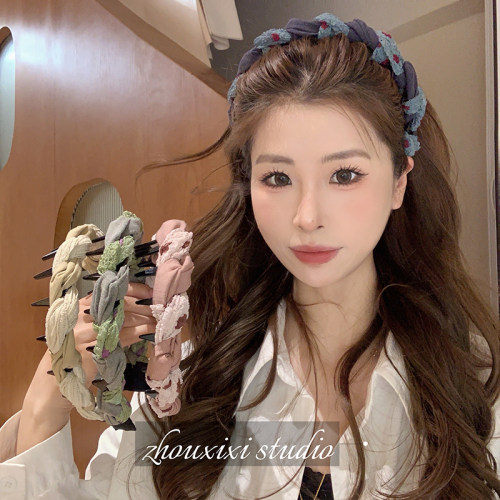 百搭缠绕布艺齿梳发箍