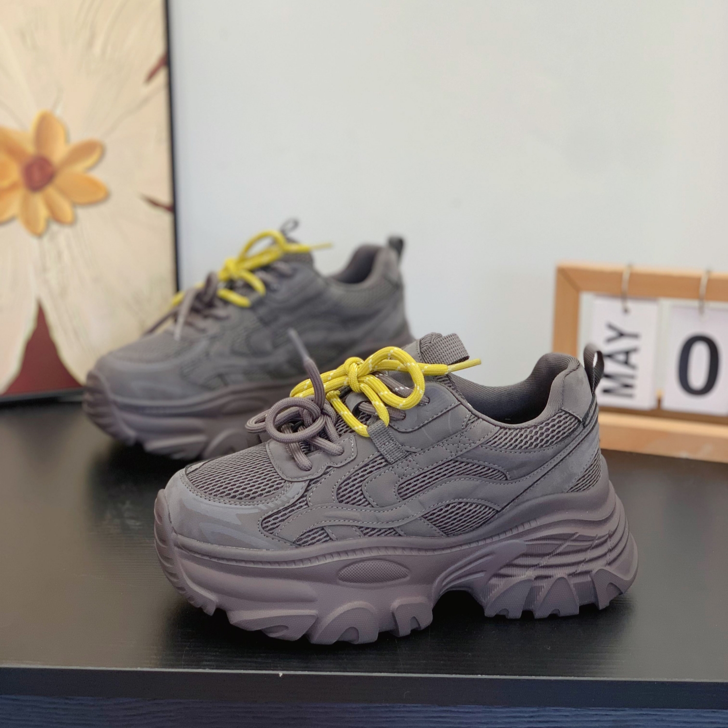 显腿长显脚小轻便百搭通勤老爹鞋