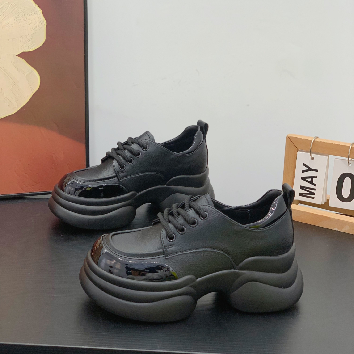 增高轻便显腿长舒适不累脚乐福鞋