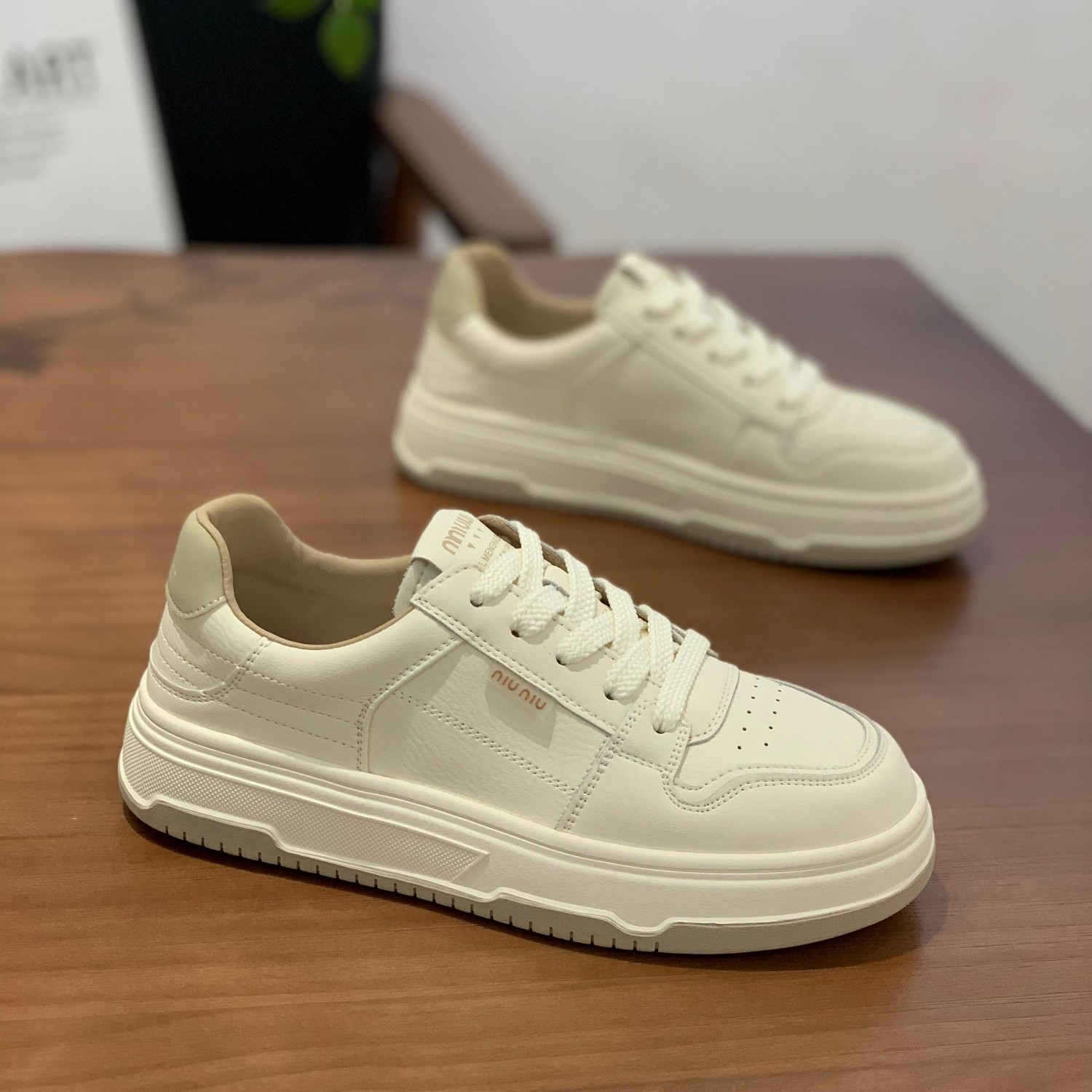 厚底真皮小白鞋女2025春秋新款时尚百搭黑白熊猫板鞋显脚小休闲鞋,女鞋,休闲板鞋,淘宝优惠券,粉丝福利购,淘宝优惠卷