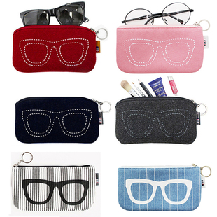 韩国眼镜袋太阳眼镜收纳袋 创意旅行便携眼镜袋子男女墨镜收纳包