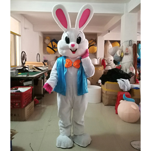 兔子万圣节蓝色卡通人偶