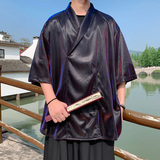 改良风新中式B大V领舞台亮闪闪冰丝酒吧演出T恤T59-P65控88，男装T恤，电商A005