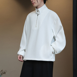 新中式D立领拉链卫衣男ins小众金属拉链套头外套潮WY02-P65控88，男装卫衣，电商A005