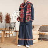 男女春季风苗族演出舞蹈个性服装套装TZ186三件套-P173控198，男装休闲套装，电商A005